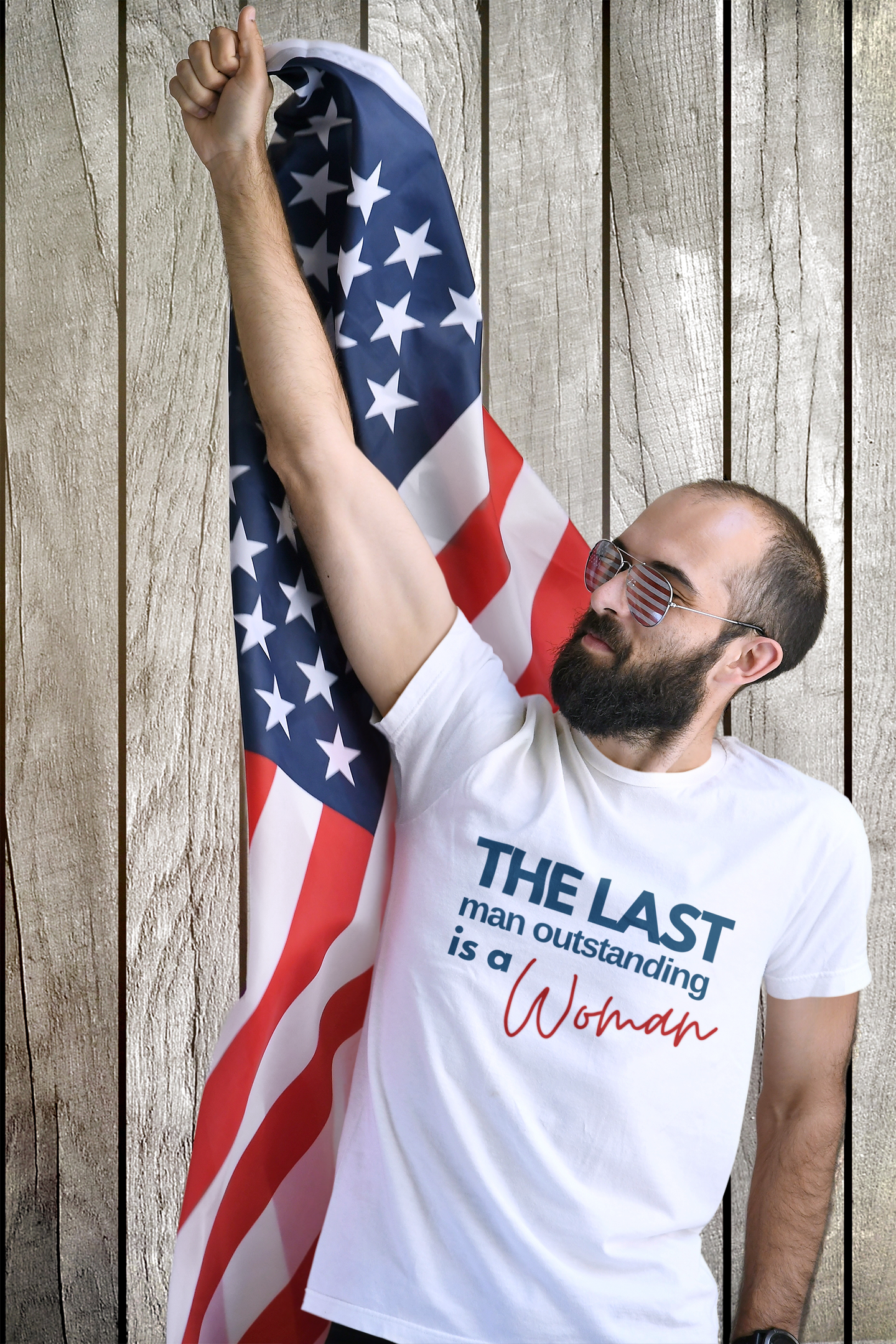 US Election Merch Democrats Last Man Outstanding is a Woman T-shirt