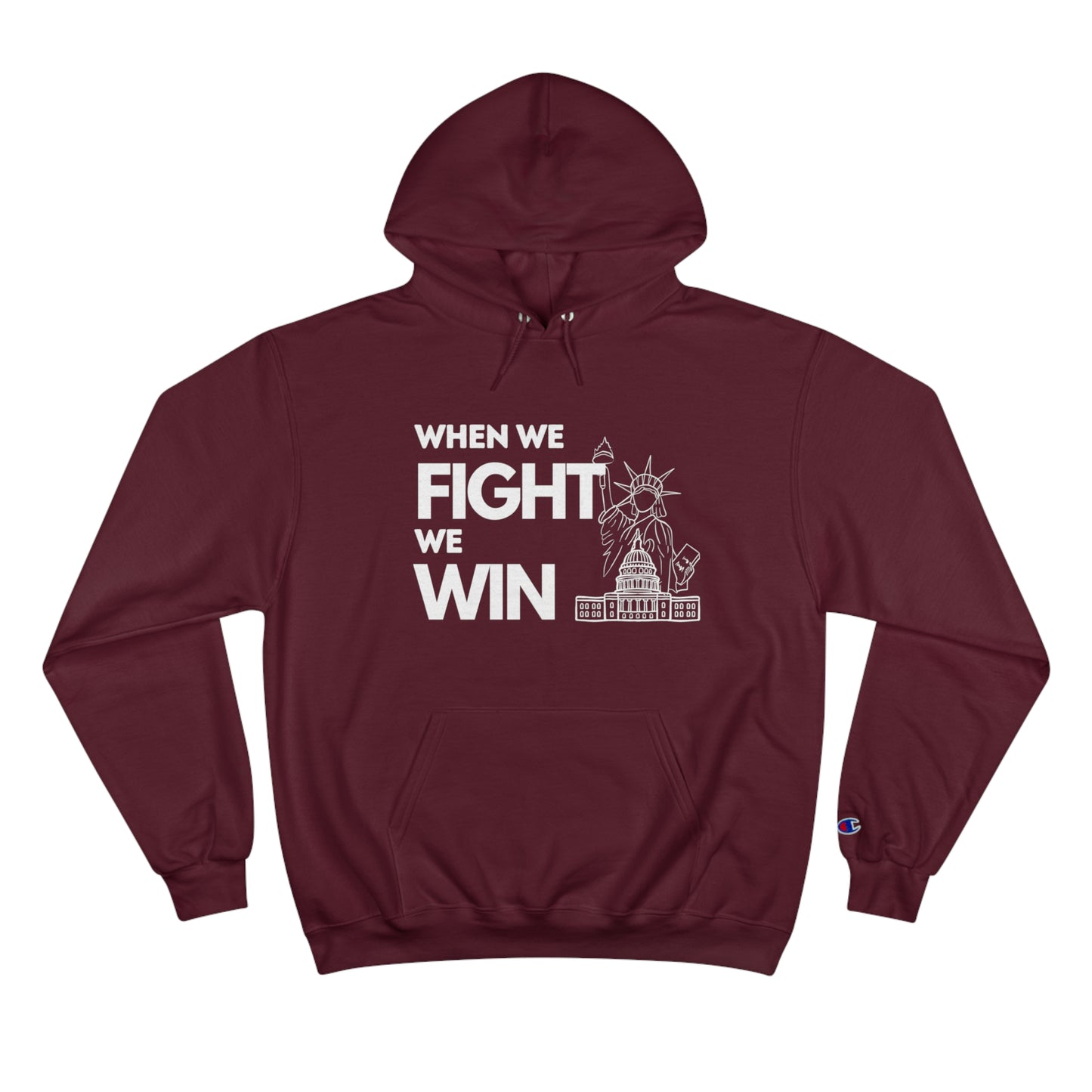 US Elections Merch Democrats When We Fight We Win Champion Hoodie