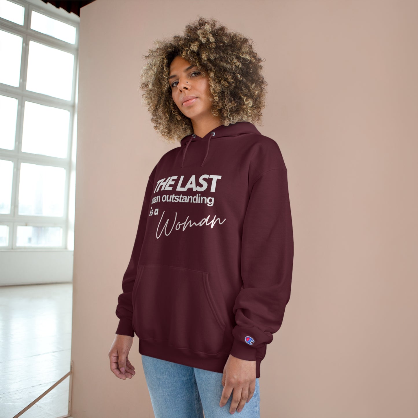 US Elections Merch Democrats The Last Man Outstanding is a Woman Champion Hoodie