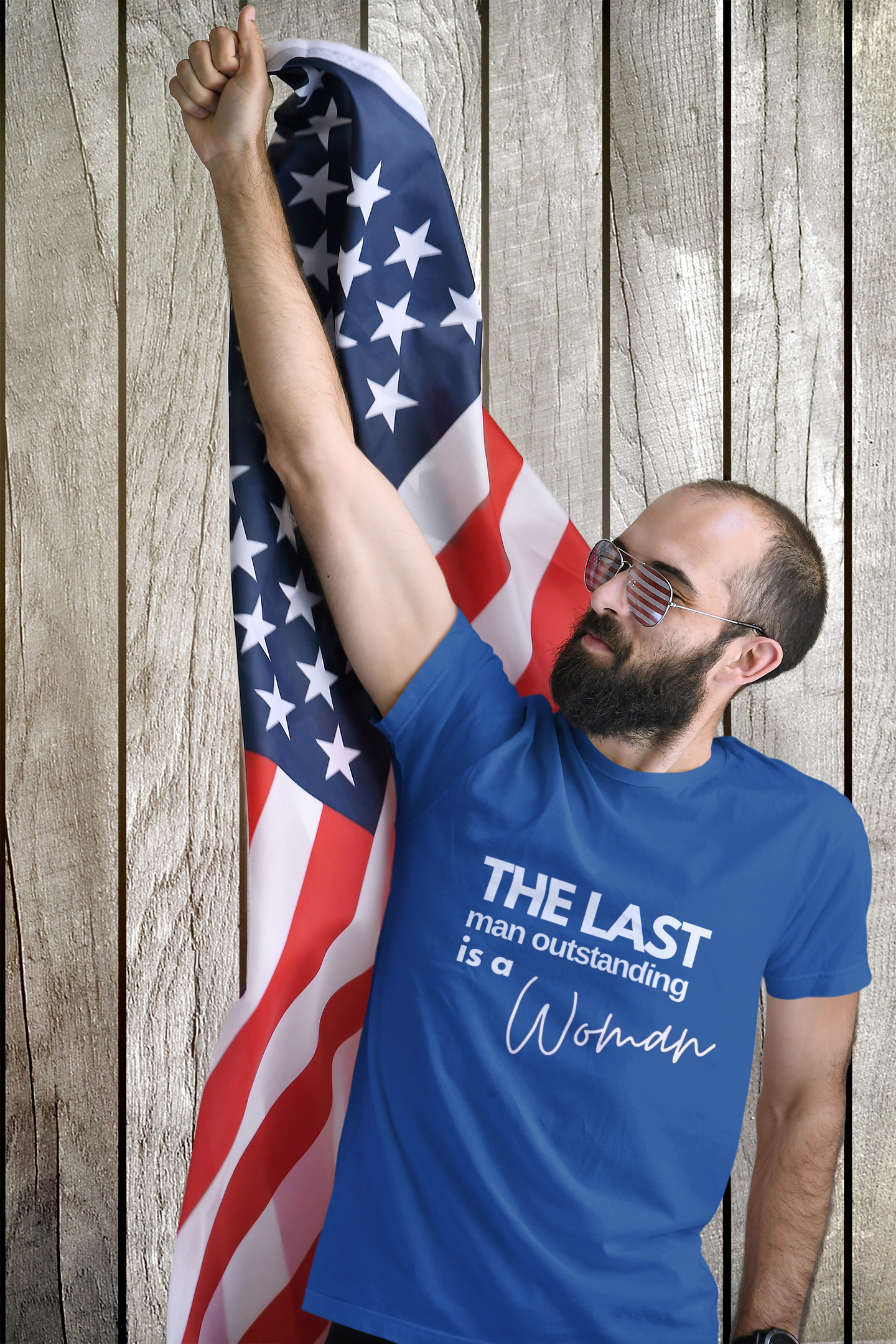 US Election Merch Democrats Last Man Outstanding is a Woman T-shirt